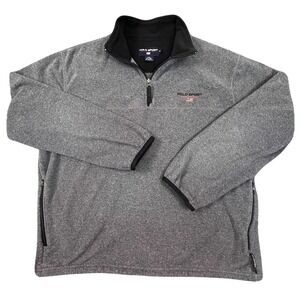 Polo Sport Ralph Lauren Gray Fleece Quarter Zip Pullover Jacket Mens XL Polartec